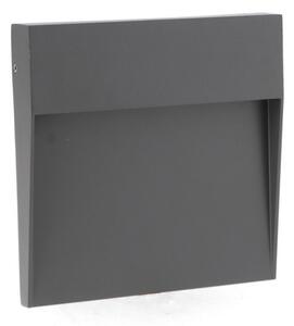 Segnapasso Led Plum 6W Grigio a superfice Quadrato IP54 CCT temperatura colore regolabile iSG Lighting