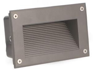 Segnapasso Led Desan 7W Nero da incasso a parete Rettangolare IP65 Bianco caldo 3000K M LEDME
