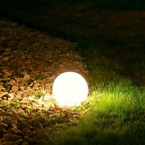 Sfera Led Ball luminosa decorativa da giardino 1W Bianca con pannello solare 200×200 mm IP44 Bianco caldo 3000K M mimotec