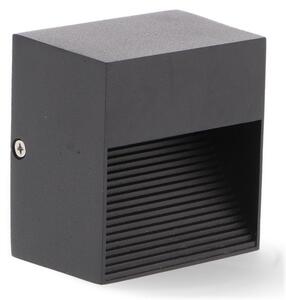 Segnapasso Led Biral 3W Nero a superfice a parete Rettangolare IP54 Bianco caldo 3000K M LEDME