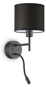 Appliques - Lampade Da Parete Set Metallo Nero 2 Luci E27