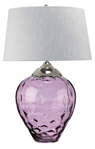 Quintiesse Lampada da tavolo Samara, Ø 51 cm, rosa, tessuto, vetro, a 2 luci