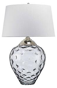 Quintiesse Lampada da tavolo Samara, Ø 51 cm, grigio, tessuto, vetro, a 2 luci
