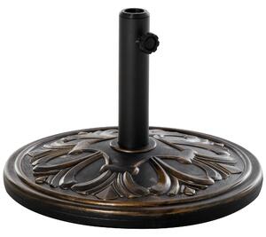 Outsunny Base per Ombrellone Regolabile Supporto per Ombrellone Parasole 13kg in Cemento e Bronzo|Aosom