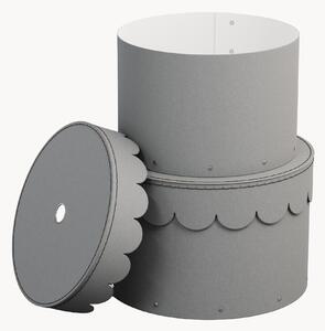Set di 2 scatole rotonde Wilma