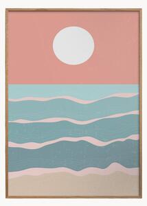 Stampa digitale incorniciata Sunset Over the Ocean No. 3