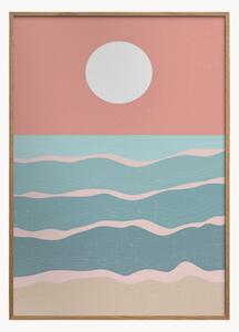 Stampa digitale incorniciata Sunset Over the Ocean No. 3