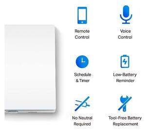 TP-Link - Interruttore intelligente per luci 2xAAA Wi-Fi