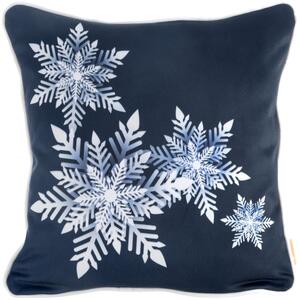 Federa natalizia blu decorata con fiocchi di neve Šírka: 45 cm | Dĺžka: 45 cm