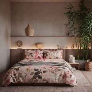 Completo Lenzuola MATRIMONIALE - 250X290 175X205 2 FEDERE 50X80 Vanity Flowers ROSA Percalle Caleffi