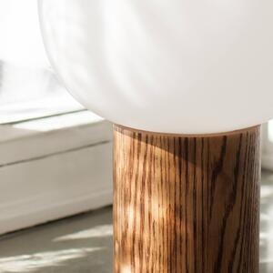 Markslöjd Lampada da tavolo Skene legno paralume vetro 44cm