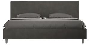 Letto matrimoniale ADELE king size con testata e Letto imbottiti, rivestimento in Microfibra dimensioni 180x190 cm Spessore Testata 3 cm effetto trapuntato colore Grigio