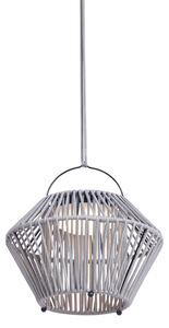 Lampada da tavolo bohémien grigia con LED dimmerabile a 3 livelli IP54 ricaricabile a energia solare - Duco