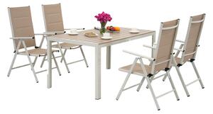 Set da giardino per 4 persone in polipropilene Verona Garden Point beige