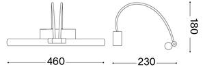 Ideal Lux - Lampada per quadri MIRROR LED/4,6W/230V, cromo lucido