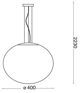 Ideal Lux - Lampadario a sospensione con filo CANDY 1xE27/42W/230V diametro 40 cm bianco