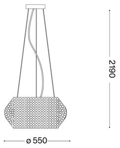 Ideal Lux - Lampadario di cristallo PASHA 10xE14/40W/230V diametro 55 cm cromo