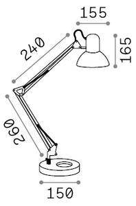 Ideal Lux - Lampada da tavolo 1xE27/42W/230V nera
