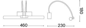 Ideal Lux - Lampada LED da quadro BOW LED/4,6W/230V 46 cm CRI 90 oro