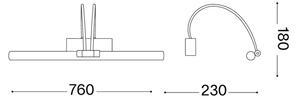 Ideal Lux - Lampada per quadri LED BOW LED/8W/230V cromo lucido