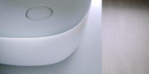 Lavabo Kolpa ALEXIS, modello LUX 380 ON, in materiale KERROCK, finitura lucida