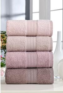 Set di asciugamani rosa in cotone 4 pz 50x90 cm – Mila Home
