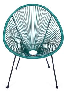 Poltrona da esterno verde in metallo e plastica Avocado Comfort – Bonami Selection