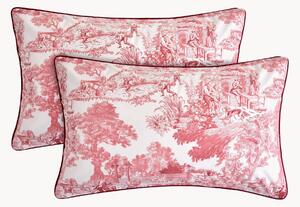 Set di 2 federe in cotone percalle Toile De Jouy