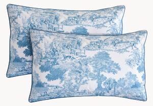 Set di 2 federe in cotone percalle Toile De Jouy