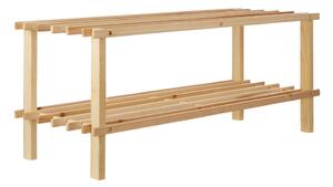 Scarpiera colore naturale chiaro in abete massiccio 74x30x27 cm Parker – Premier Housewares