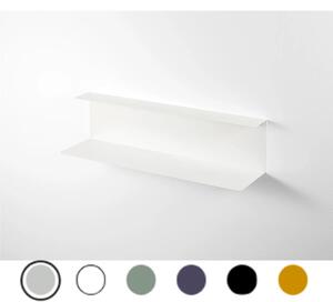 Mensola in metallo da Muro Forty Minimal Dimensioni 60x16,3x h 15,5 cm Portata massima 17.8 kg in acciaio verniciato grigio