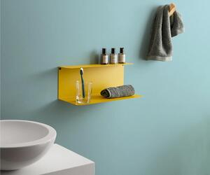 Mensola in metallo da Muro Forty Minimal Dimensioni 40x16,3x h 15,5 cm Portata massima 17.8 kg in acciaio verniciato senape