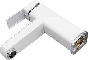 Miscelatore per lavabo - Miscelatore monocomando da bagno - Indicatore digitale della temperatura a LED - Acciaio inossidabile - Attacco G1/2 - 2 tubi flessibili - Acqua calda e fredda - Montaggio a vista