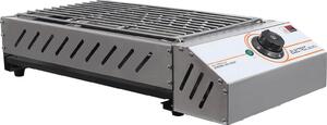 Griglia per barbecue - Griglia da tavolo elettrica - Potenza 2,5 kW - Acciaio inossidabile - Temperatura regolabile da 50 a 300 °C - Portatile - Colore argento