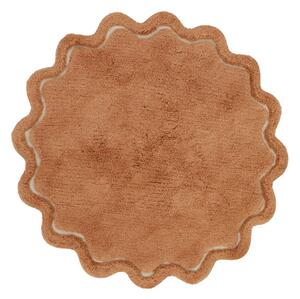 Tappeto rotondo color mattone in cotone lavabile e tessuto a mano ø 110 cm Sweet April Toffee – Nattiot