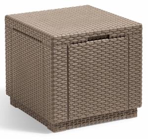 Keter Cubo Pouf Portaoggetti Cappuccino 228749