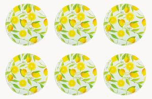 Set di 6 sottobicchieri in vetro Citron