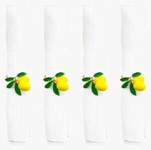 Set di 4 portatovaglioli Citron