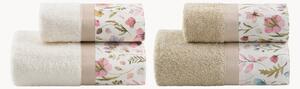 Set di 4 asciugamani in cotone Jane