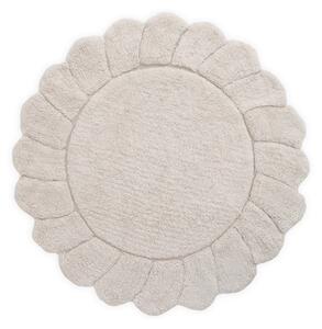 Tappeto per bambini color crema in cotone lavabile e tessuto a mano ø110 cm Gabrielle – Nattiot