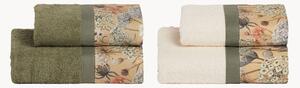 Set di 4 asciugamani in cotone Calipso