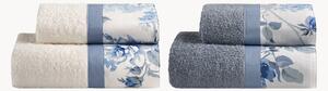 Set di 4 asciugamani in cotone Sanderson