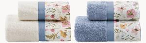 Set di 4 asciugamani in cotone Jane