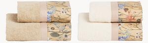 Set di 4 asciugamani in cotone Calipso