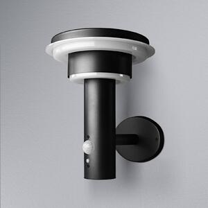 OSRAM applique a LED ENDURA STYLE SOLAR DOUBLE CIRCLE nera DOUBLE, dimmerabile, Nero, Acciaio Inox, Moderno, Lampada solare da esterni
