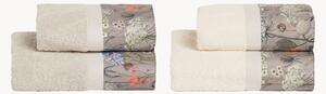 Set di 4 asciugamani in cotone Calipso