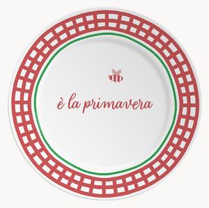 Piatto da dessert in porcellana Primavera