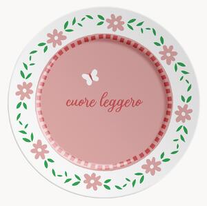 Piatto da dessert in porcellana Cuore Leggero