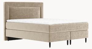 Letto boxspring in velluto fatto a mano Laguno, H4