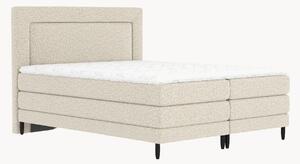 Letto boxspring in bouclé fatto a mano Madame, H4